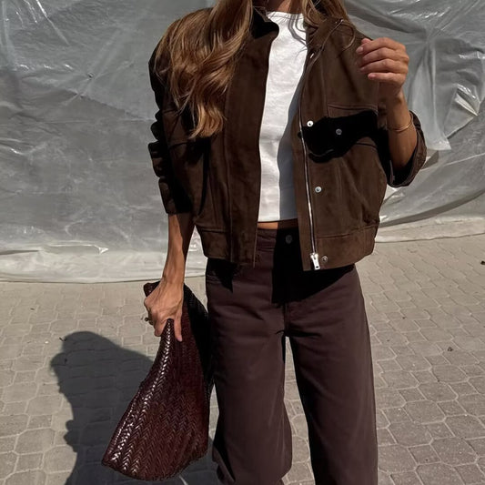 Veste en daim SARAH