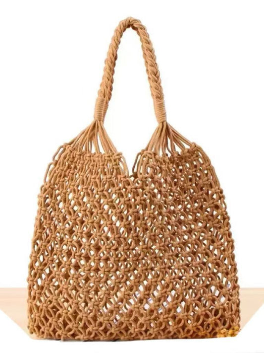 Sac à main creux de plage tissé à  la main