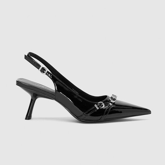 Escarpins à talons en cuir vernis